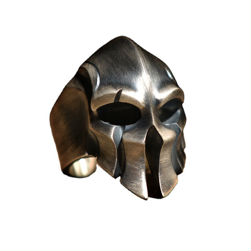 Wholesale 925 ring men's single ring retro trendy brand personality skull ring open ring handmade jewelry